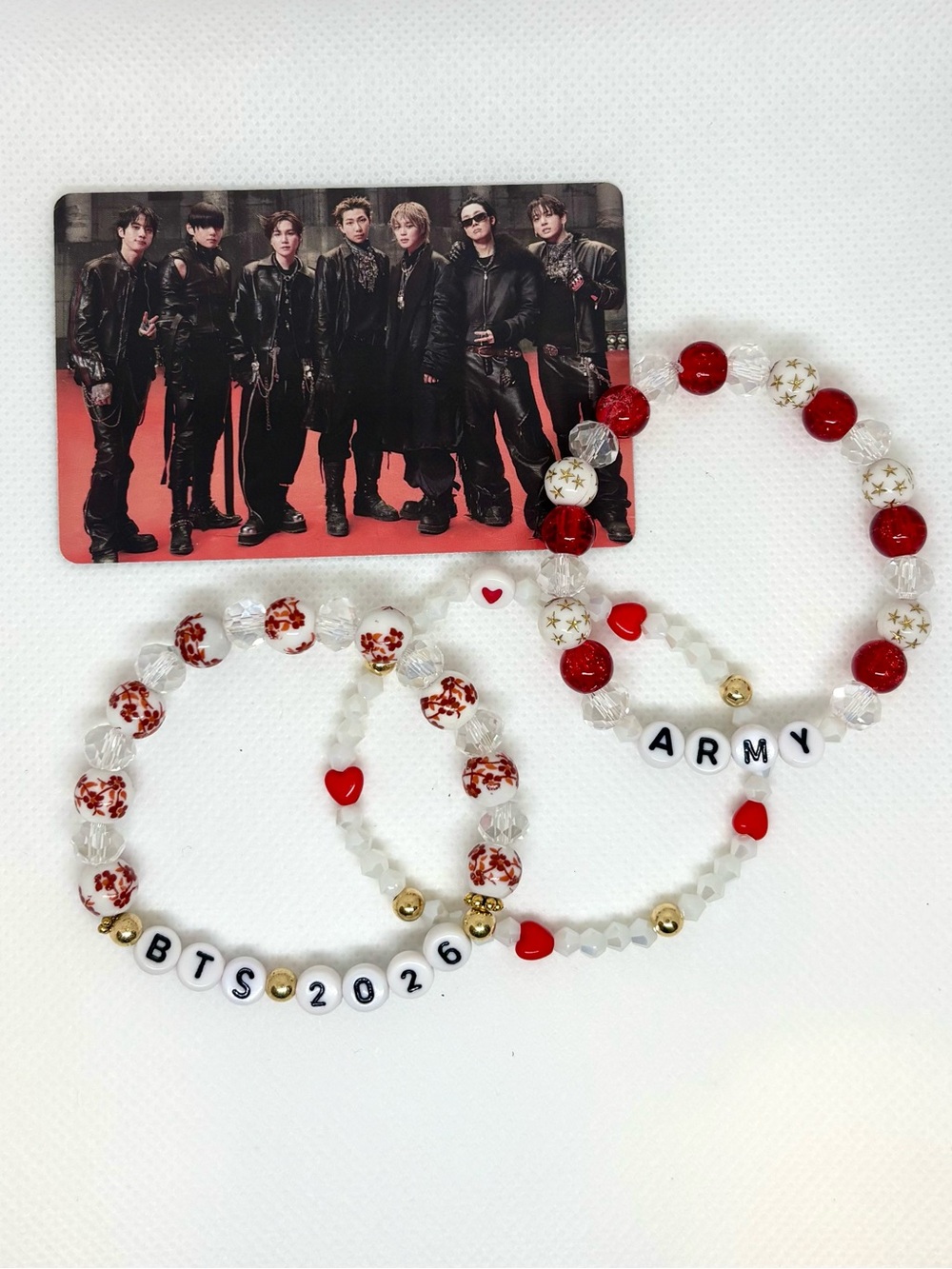 (4pcs) BTS ARMY 2026 BUNDLE Bracelets and Photocard